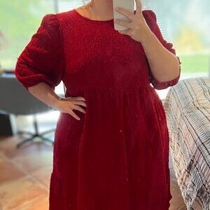 Ava & Viv Textured Red Dress